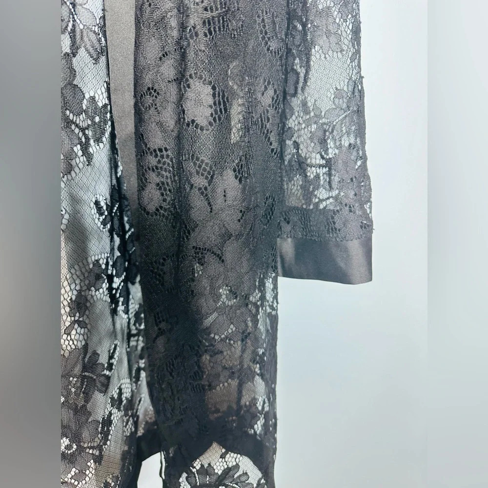 ❤️Ann Summers NWT The Dark Hours Robe Black Plus size medium - Picture 3 of 4